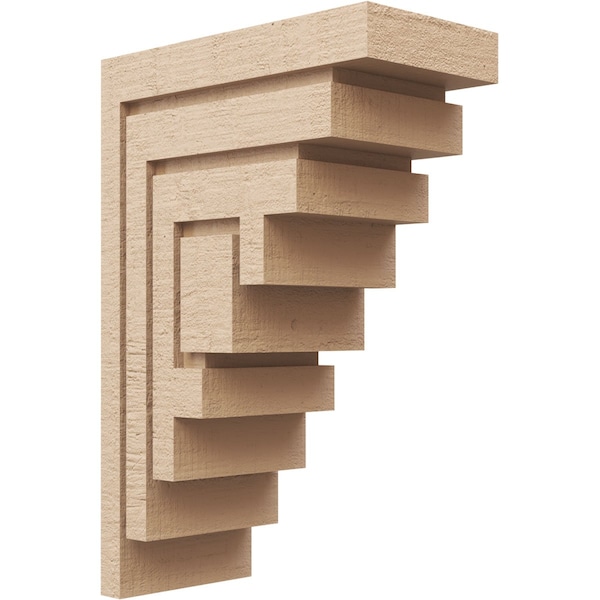 Ekena Millwork 7"W x 14"D x 21"H Classic Landon Rough Cedar Woodgrain TimberThane Corbel, Primed Tan CORUR07X14X21LANRCPR - main